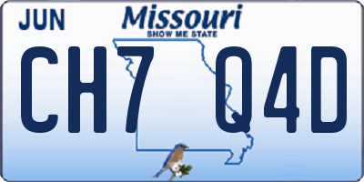 MO license plate CH7Q4D