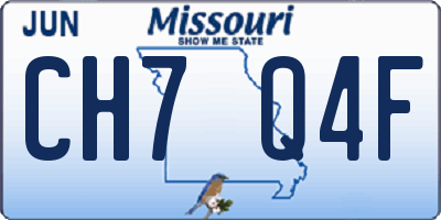 MO license plate CH7Q4F