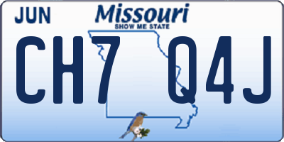 MO license plate CH7Q4J