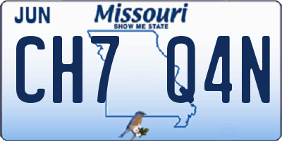 MO license plate CH7Q4N