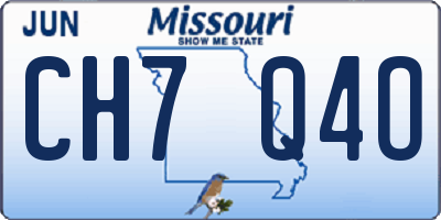 MO license plate CH7Q4O