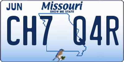 MO license plate CH7Q4R