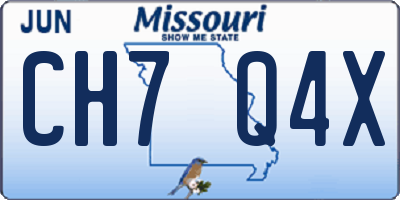 MO license plate CH7Q4X