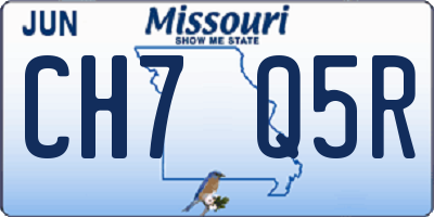 MO license plate CH7Q5R