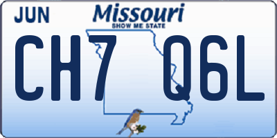 MO license plate CH7Q6L