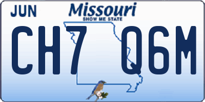 MO license plate CH7Q6M