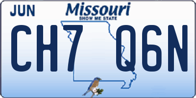 MO license plate CH7Q6N