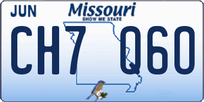 MO license plate CH7Q6O