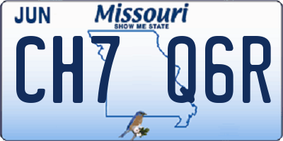 MO license plate CH7Q6R