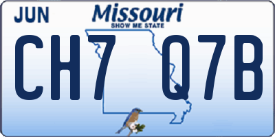 MO license plate CH7Q7B