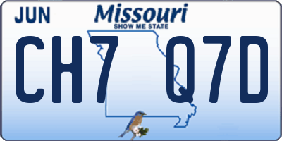 MO license plate CH7Q7D