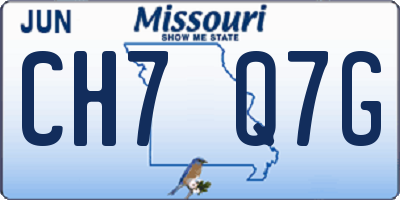 MO license plate CH7Q7G