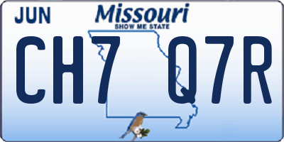 MO license plate CH7Q7R