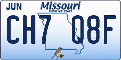 MO license plate CH7Q8F
