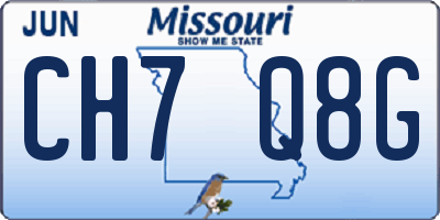 MO license plate CH7Q8G