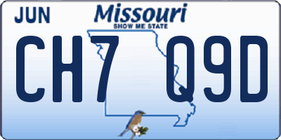MO license plate CH7Q9D
