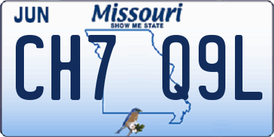 MO license plate CH7Q9L