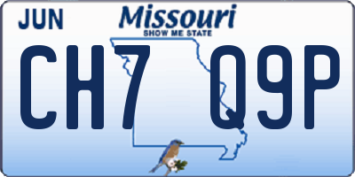 MO license plate CH7Q9P