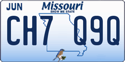 MO license plate CH7Q9Q
