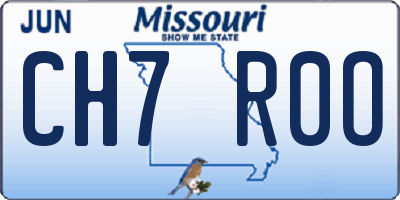MO license plate CH7R0O