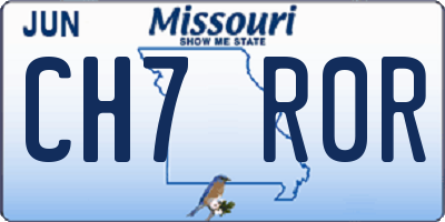 MO license plate CH7R0R
