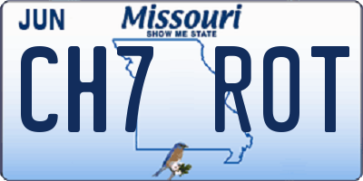 MO license plate CH7R0T