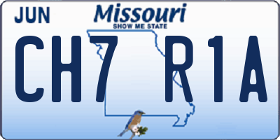 MO license plate CH7R1A