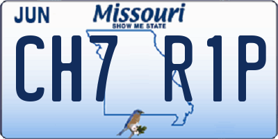 MO license plate CH7R1P