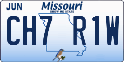 MO license plate CH7R1W