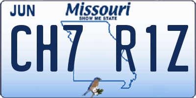 MO license plate CH7R1Z