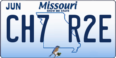 MO license plate CH7R2E