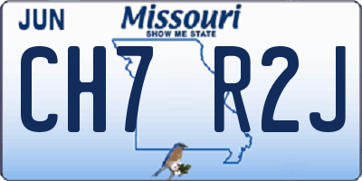 MO license plate CH7R2J