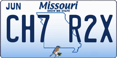 MO license plate CH7R2X