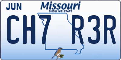 MO license plate CH7R3R