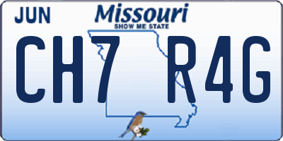 MO license plate CH7R4G