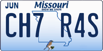 MO license plate CH7R4S