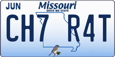 MO license plate CH7R4T