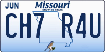 MO license plate CH7R4U