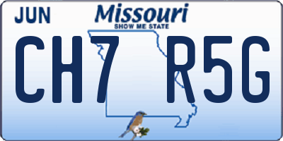 MO license plate CH7R5G