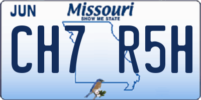 MO license plate CH7R5H