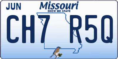 MO license plate CH7R5Q