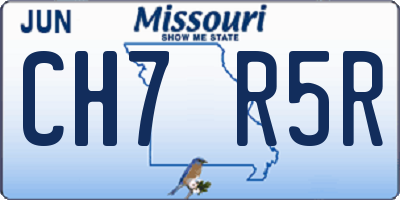 MO license plate CH7R5R