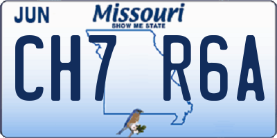 MO license plate CH7R6A
