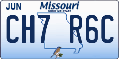 MO license plate CH7R6C