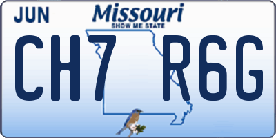 MO license plate CH7R6G