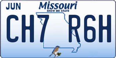 MO license plate CH7R6H
