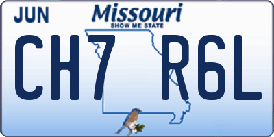 MO license plate CH7R6L
