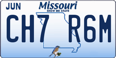 MO license plate CH7R6M