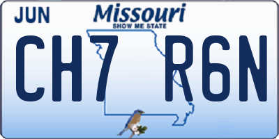 MO license plate CH7R6N