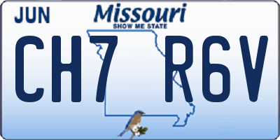 MO license plate CH7R6V